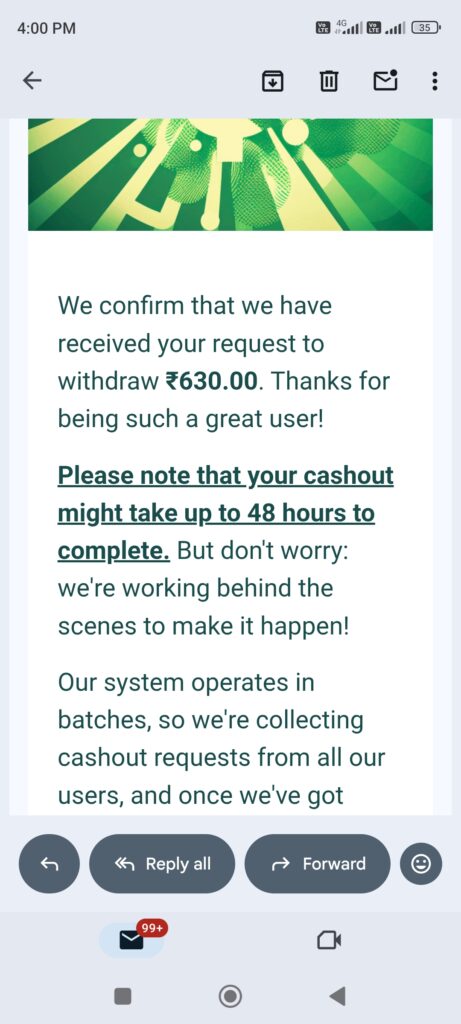 Multipolls payment email notification